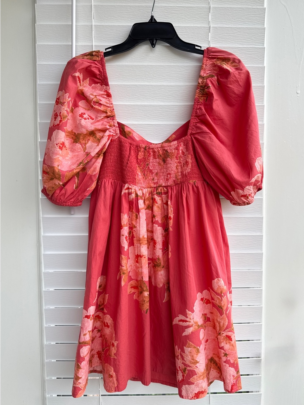 Free People x Revolve Peony Femme Combo Babydoll Mini Dress Floral Puff Sleeve - Picture 11 of 15